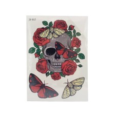 Татуювання дитяче "Череп з метеликами" 1510CT(JA-017) (119086)