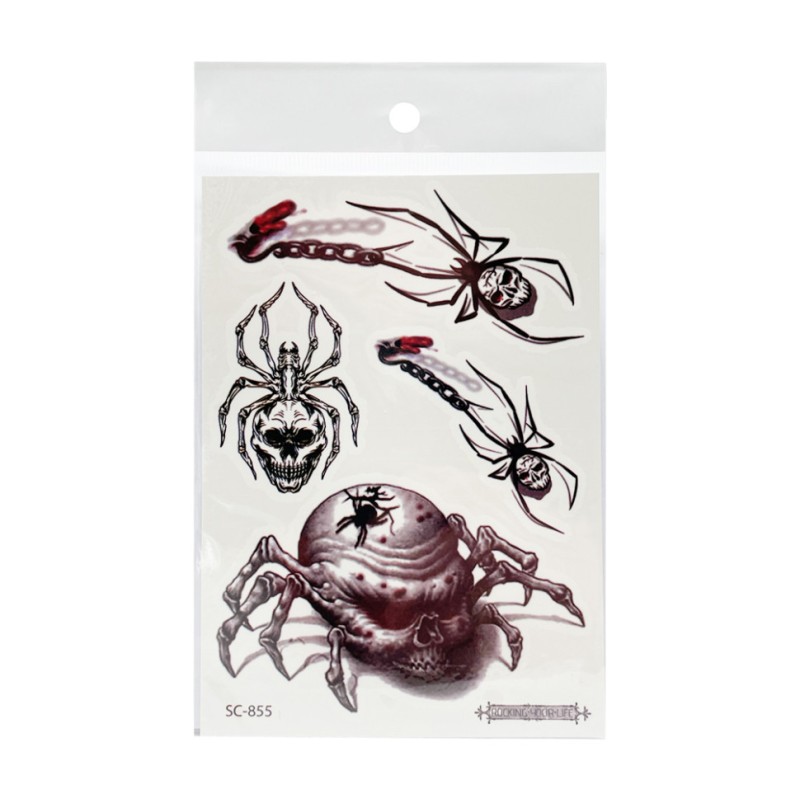 Татуювання дитяче "Павук з черепом" 1510CT(SC-855) (119086)