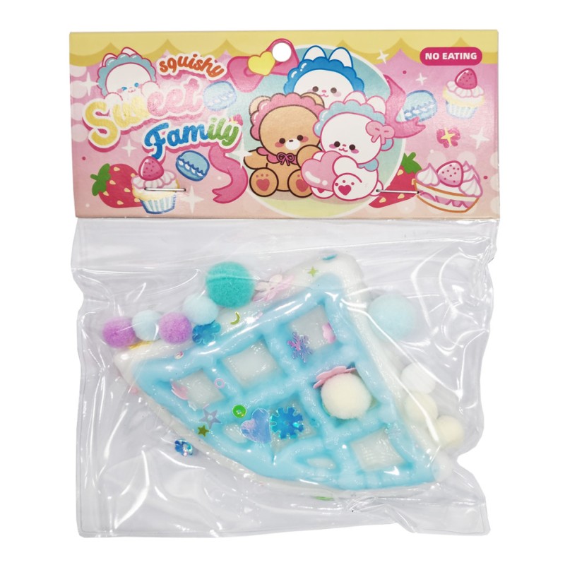 Антистрес Сквіш "М'які Віденські вафлі" SKWT-205(Blue) трикутні