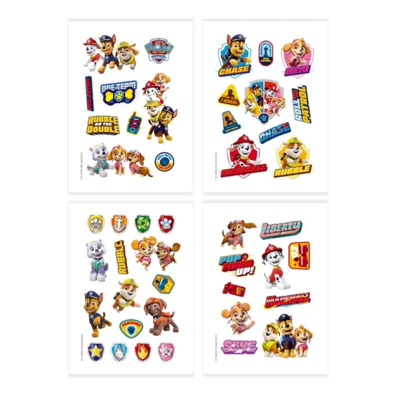 Набір дитячих тимчасових татуювань "Paw Patrol Команда" 200435, 4 листи