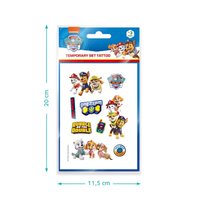Набір дитячих тимчасових татуювань "Paw Patrol Команда" 200435, 4 листи