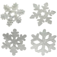 Силиконовая наклейка на стекло "4 Снежинки" 13-64-10,20 х 25 см