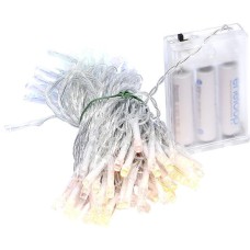 Гирлянда "Ниточка" RJ-07 на 3-х батарейках 50 лампочек 6 метров, мультицвет