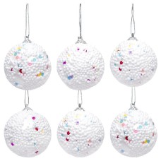 Елочные шарики ACF22193-6 в пакете 6 штук, пенопласт, диаметр 5.5 см