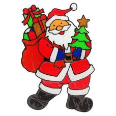 Силиконовая наклейка на стекло "Санта Клаус" 13-65-1,25 х 30 см