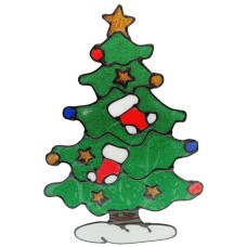 Силиконовая наклейка на стекло "Елка" 13-65-3, 25 х 30 см