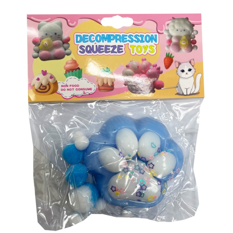 Антистрес Сквіш "М'які котячі лапки" ZB-390(Blue) синій 7 см