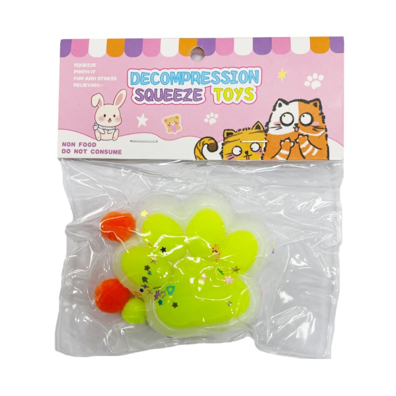 Антистрес Сквіш "М'які котячі лапки" ZB-413(White-Green) білий 7 см