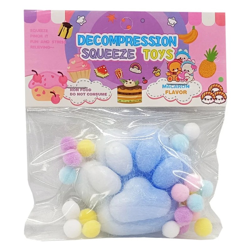 Антистрес Сквіш "М'які котячі лапки" SKL-105(Blue)