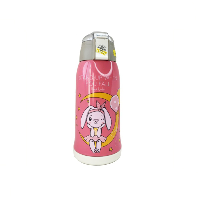 Дитячий термос-поїльник "Зайчик" MGZ-0324(Pink) з індикатором температури 550 мл