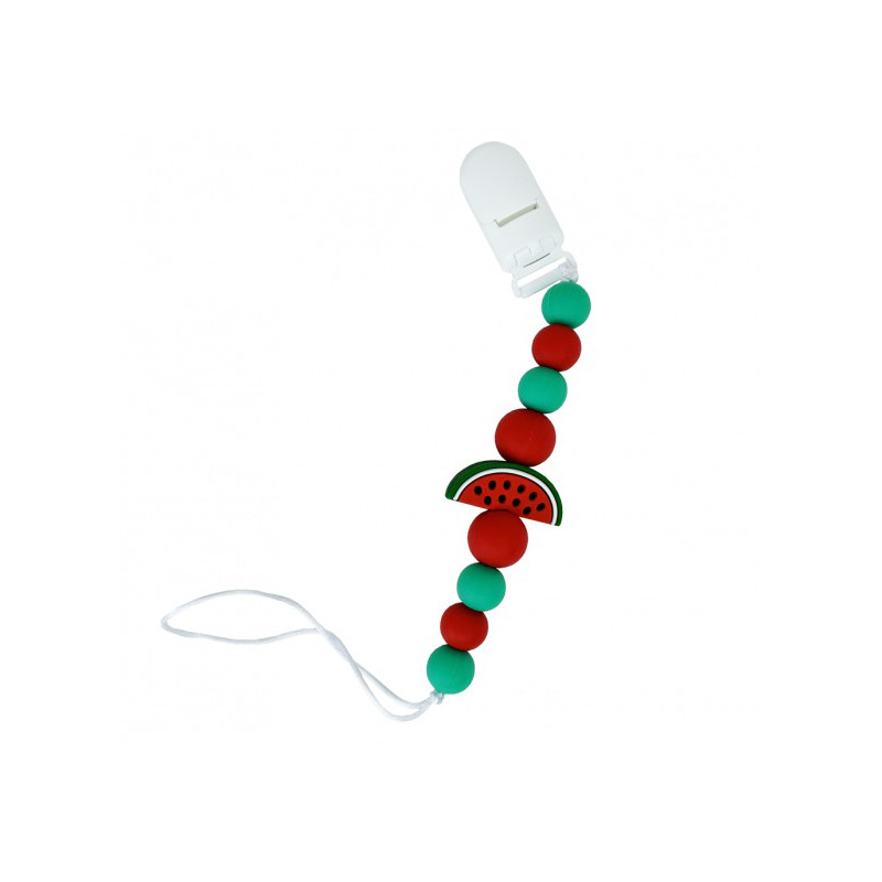 Силіконовий ланцюжок для пустушки "Кавун" MGZ-0523-3 довжина 24 см