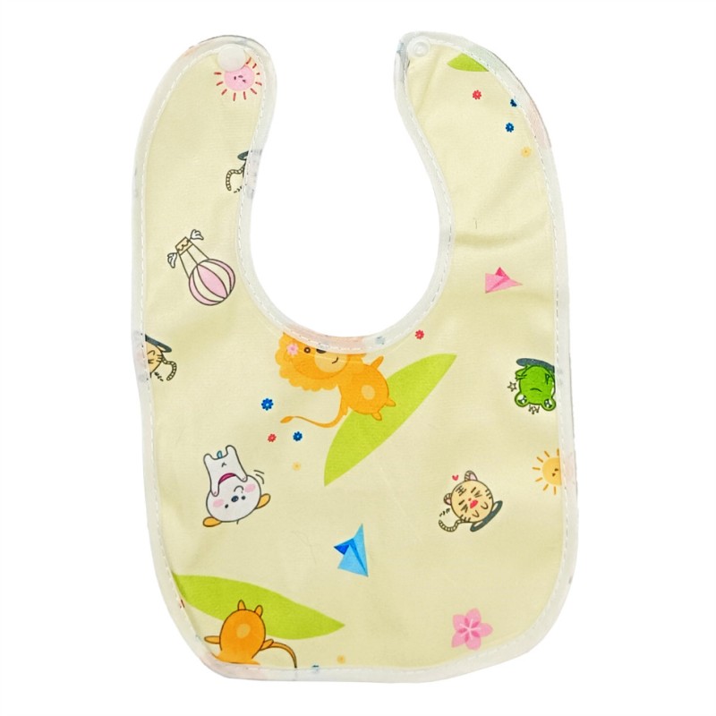 Дитячий тканинний слинявчик MGZ-0600(Light-Yellow) на кнопці