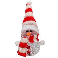 Ночник новогодний "Снеговичок" СХ-4-13 LED 15 см, бело-красный.