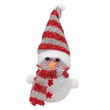 Ночник новогодний "Снеговичок" СХ-4-14 LED 15 см, серебристо-красный