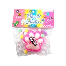 Антистресс Сквиш "Мягкие лапки Kuromi" SKC-805 (Pink) с ворсом, розовый 7 см