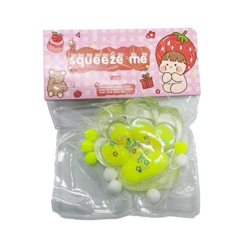 Антистрес Сквіш "М'які котячі лапки" KG-810(Cristal-Green) 7 см