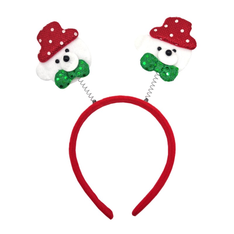 Ободок дитячий новорічний "Ведмедик з бантиком" 6241-14-2 (119812) фетр