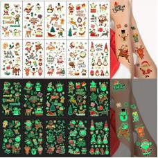 Набор временных тату "Рождество №2" kids-tatto-set10-2-christmass светящиеся 12 х 7 см