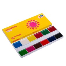 Акварель суха "Палітра Малюки" 100102, 12 кольорів