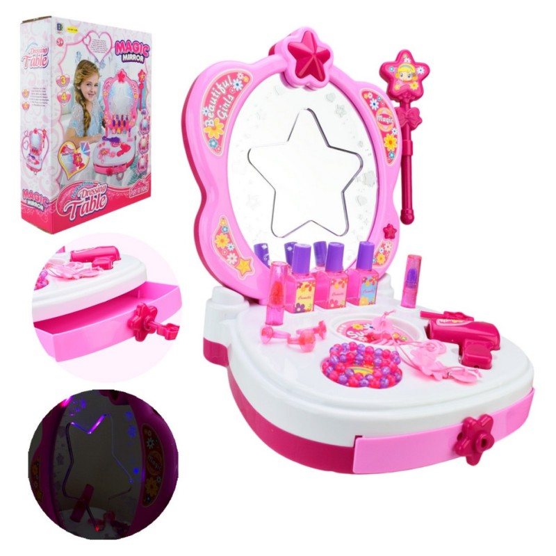 Дитячий туалетний столик 661-125 світло, звук, палички, фен, гребінець