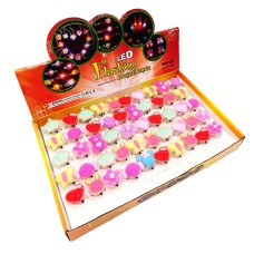 Детское колечко "Блестящее" 12-51 светящийся, разноцветные