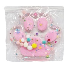 Антистрес Сквіш "М'які котячі лапки" SKL-150(Crystal Pink) прозора 13 см