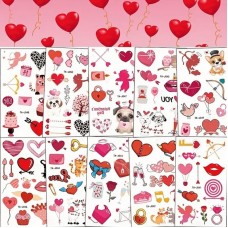 Набор временных тату "Любовь № 1" Love-tattoo-mini-set-1-10, 12 х 7 см 10 шт