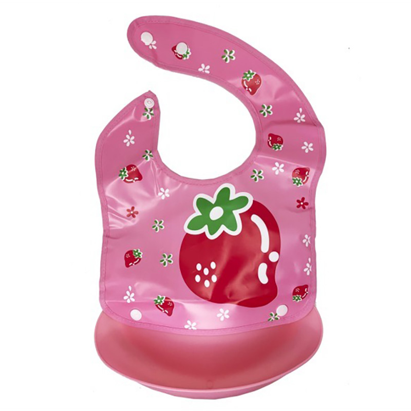 Дитячий слинявчик Трактор MGZ-0602(Pink) зі знімною кишенею