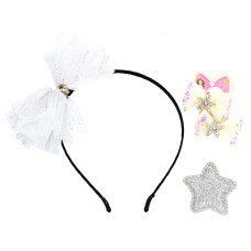 Детский набор "Принцесса" 0105-036-4 обруч, резинка, зажим