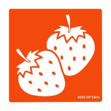 Трафарет для био-папы Клубника e033-15*15см, размер 15х15см