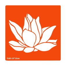 Трафарет для биотату Цветок f185-15*15см, размер 15х15см