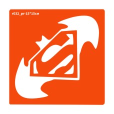Трафарет для биотату Бэтмен v Супермен r032_pr-15*15см, размер 15х15см
