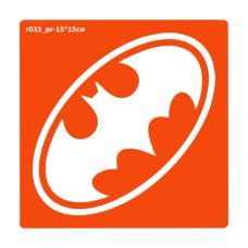 Трафарет для биотату Бэтмен r033_pr-15*15см, размер 15х15см