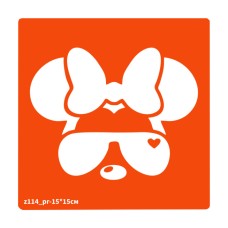 Трафарет для биотату Минни Маус z114_pr-15*15см, размер 15х15см