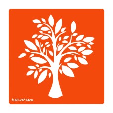 Трафарет для био-папы Дерево f169-24*24см, размер 24х24см