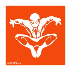 Трафарет для био-папа Человек-паук r057-24*24см, размер 24х24см