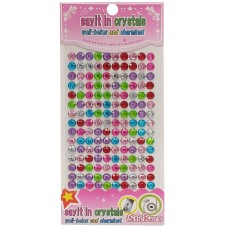 Наклейка камни "Микс круглый" Планшетка №27 на планшетке 130 шт 0,8 мм