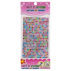 Наклейка камни "Микс круглый" Планшетка №41 на планшетке 468 шт 0,4 мм