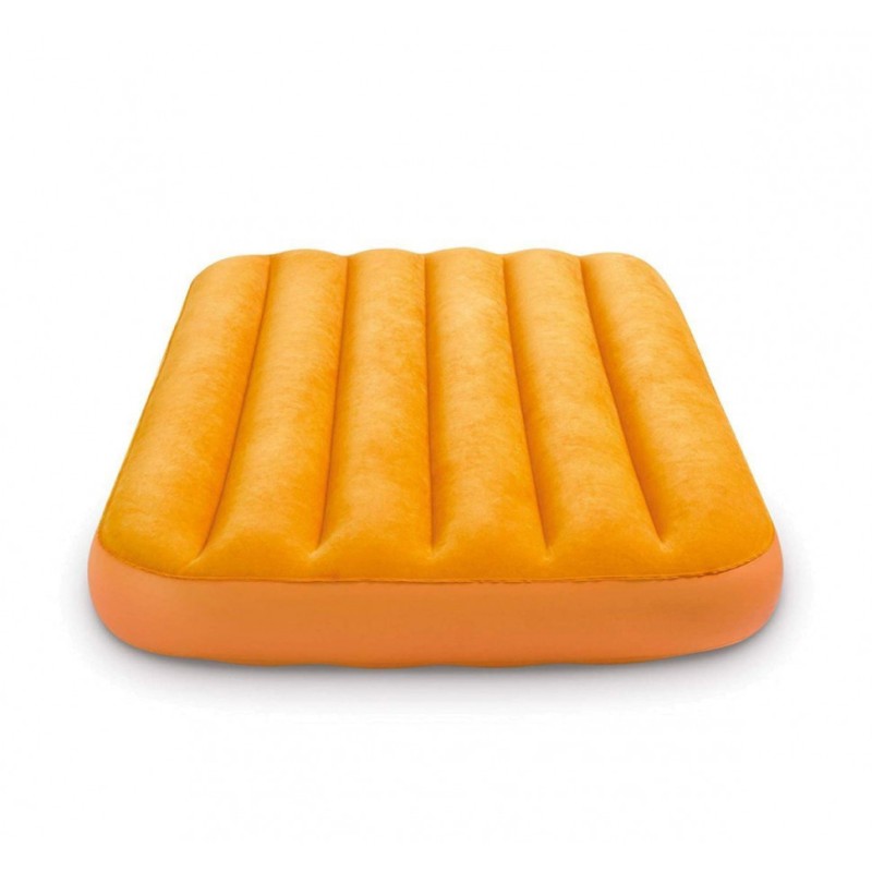 Надувний велюровий матрац 66803 в сумці Жовтий