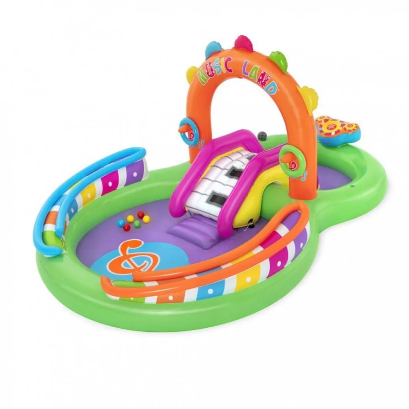 Дитячий надувний ігровий центр "Музика" BW 53117 з гіркою