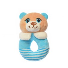 Погремушка A8173 мягконабивная 14 см Голубой Мишка