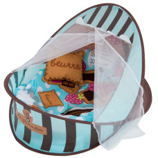 Коврик-манеж для младенца 66526A 2в1, дуга, подвески, играет музыка Голубой