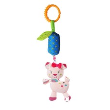 Погремушка WD210226-1-4 подвеска животные мягкие с колокольчиком 29 см Собачка