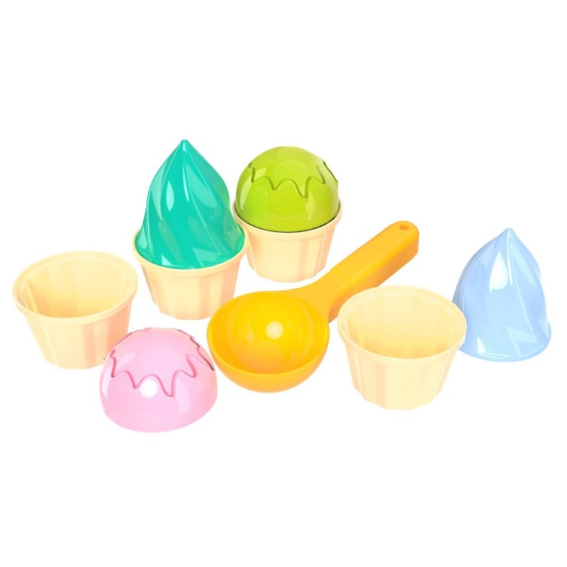 Іграшка "Набір для гри з піском" ТехноК 6610TXK, 4 формочки та ложечка