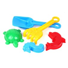 Игрушка набор "Лопатка+ грабельки" ТехноК 2254TXK с пасочками Голубой