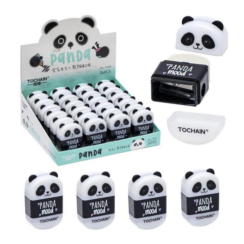 Гумка кольорова "Панда" COLOR-IT 1964SP з точилкою