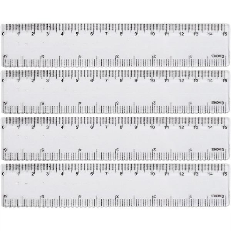 Лінійка прозора Bambi 8815 пластикова, 15 см