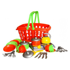 Набор посуды в корзине "Галинка 10" 1172TXK 28 предметов