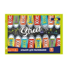 Альбом для малювання АП-0302, 12 аркушів 120 г/м2, скоба з перфорацією Вид 1