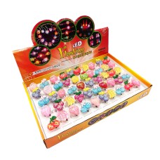 Детское колечко "Фрукты-разнообразные" 12-53 светящиеся, разноцветные